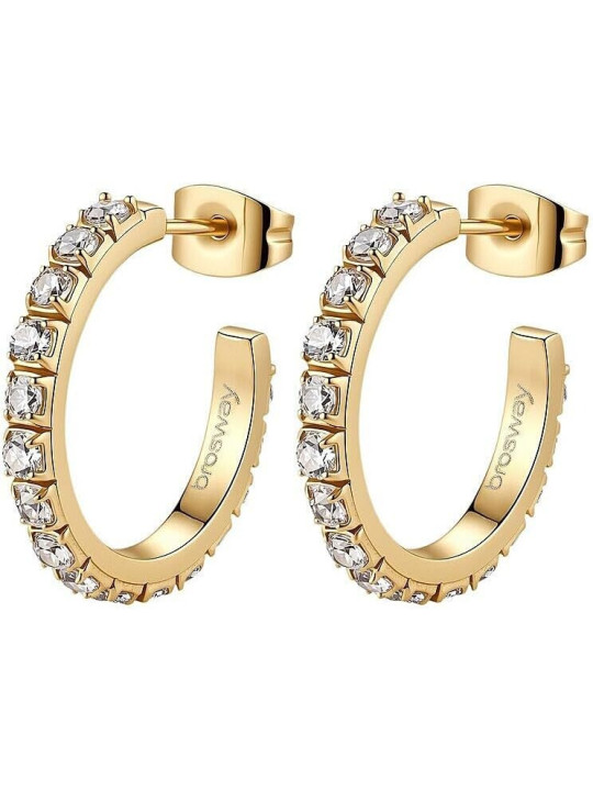 Orecchini Brosway Desideri BEIE045 a Cerchio in Acciaio con Cubic Zirconia