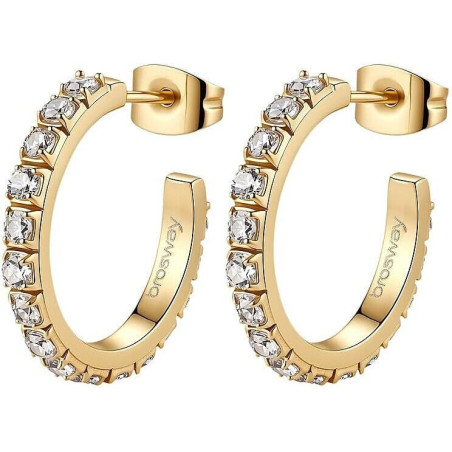 Orecchini Brosway Desideri BEIE045 a Cerchio in Acciaio con Cubic Zirconia