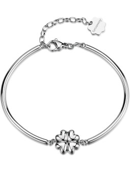 Bracciale Brosway Chakra BHKB306 Donna in Acciaio con Simbolo Quadrifoglio