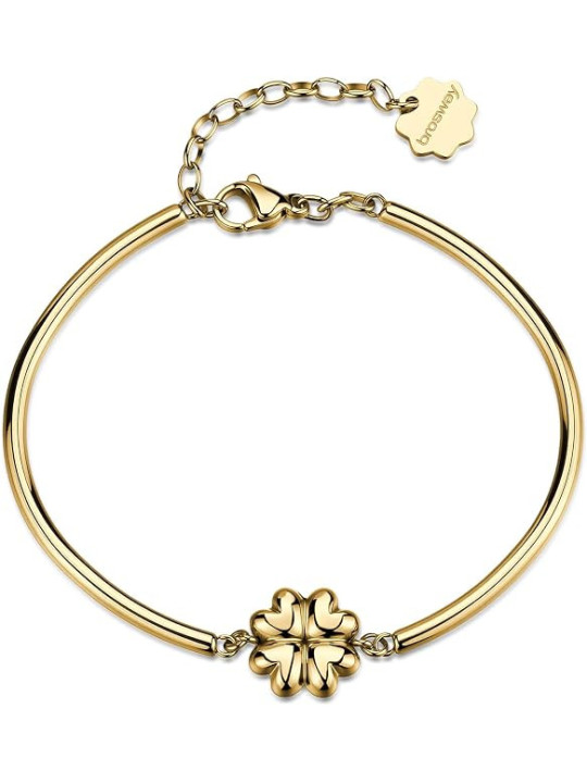 Bracciale Brosway Chakra BHKB307 Donna in Acciaio con Simbolo Quadrifoglio