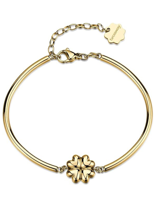Bracciale Brosway Chakra BHKB307 Donna in Acciaio con Simbolo Quadrifoglio