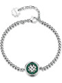 Bracciale Brosway Chakra BHKB308 Donna in Acciaio con Pietre Naturali e Quadrifoglio