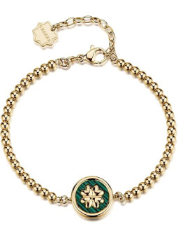 Bracciale Brosway Chakra BHKB309 Donna in Acciaio con Pietre Naturali e Quadrifoglio