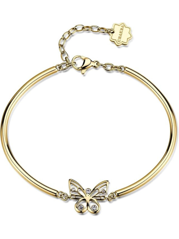 Bracciale Brosway Chakra BHKB333 Donna in Acciaio con Cristalli e Simbolo Farfalla