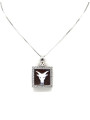Collana Donna Nadir in Argento 925% con Ciondolo Segno Zodiacale Capricorno Cammeo con Conchiglia Sarda