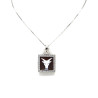 Collana Donna Nadir in Argento 925% con Ciondolo Segno Zodiacale Capricorno Cammeo con Conchiglia Sarda