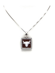 Collana Donna Nadir in Argento 925% con Ciondolo Segno Zodiacale Toro Cammeo con Conchiglia Sarda