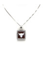 Collana Donna Nadir in Argento 925% con Ciondolo Segno Zodiacale Toro Cammeo con Conchiglia Sarda