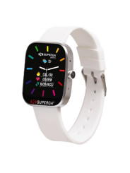 Orologio Smartwatch Unisex Superga Uniko SWT-STC002 Cinturino Silicone Bianco 42mm