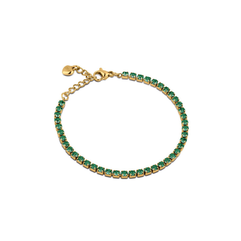 Bracciale Donna Tennis Ops OPSBR-952 Acciaio Oro con pietre Ottanio 2,5 mm Bracciale Donna Tennis Ops OPSBR-952 Acciaio Oro con pietre Ottanio 2,5 mm