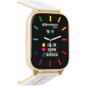 Orologio Smartwatch Donna Superga Ink SW-STC014 Cinturino Bianco e Oro 42 mm