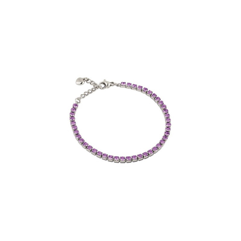 Bracciale Donna Tennis Ops OPSBR-926 Acciaio Silver con pietre Lilla 3mm Bracciale Donna Tennis Ops OPSBR-926 Acciaio Silver con pietre Lilla 3mm