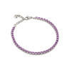 Bracciale Donna Tennis Ops OPSBR-926 Acciaio Silver con pietre Lilla 3mm