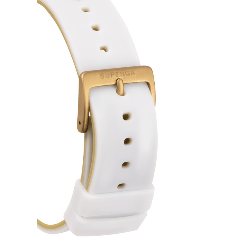 Orologio Smartwatch Donna Superga Ink SW-STC014 Cinturino Bianco e Oro 42 mm