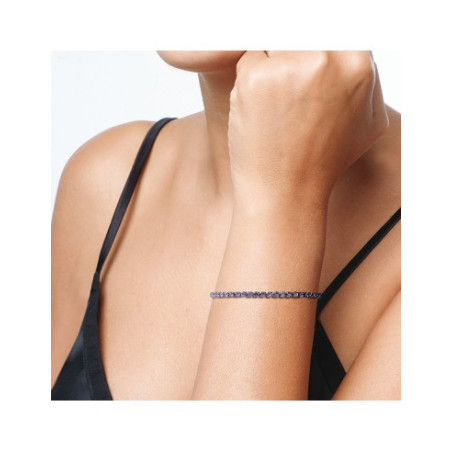 Bracciale Donna Tennis Ops OPSBR-928 Acciaio Silve con pietre Viola 3mm