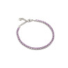 Bracciale Donna Tennis Ops OPSBR-928 Acciaio Silve con pietre Viola 3mm