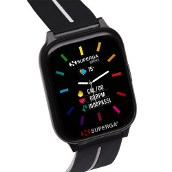 Orologio Uomo Smartwatch Superga Ink 2 SW-STC017 in Silicone Nero 42mm