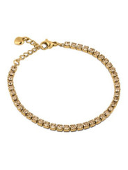 Bracciale Donna Tennis Ops OPSBR-930 Acciaio Oro con pietre Caramello 3mm