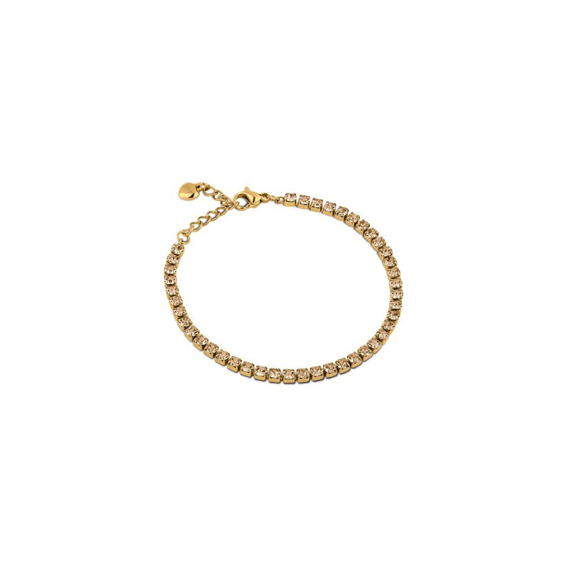 Bracciale Donna Tennis Ops OPSBR-930 Acciaio Oro con pietre Caramello 3mm Bracciale Donna Tennis Ops OPSBR-930 Acciaio Oro con pietre Caramello 3mm