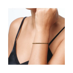 Bracciale Donna Tennis Ops OPSBR-930 Acciaio Oro con pietre Caramello 3mm