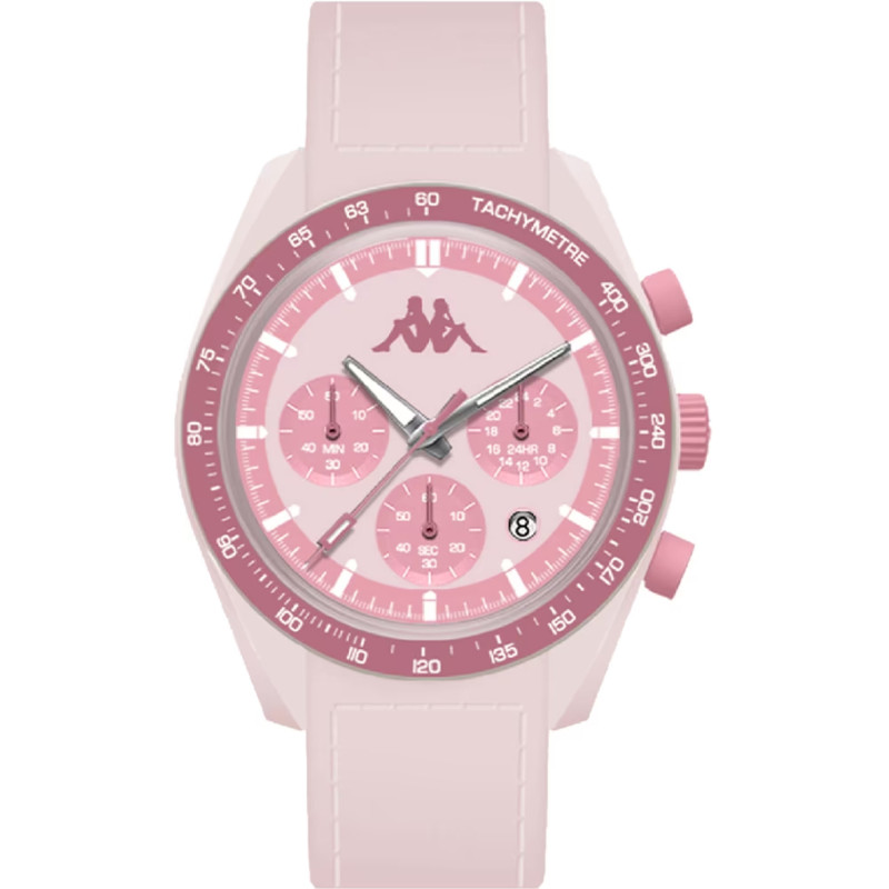 Orologio Cronografo Donna Kappa KW-045 Cinturino in Silicone Rosa 45mm Orologio Cronografo Donna Kappa KW-045 Cinturino in Silicone Rosa 45mm