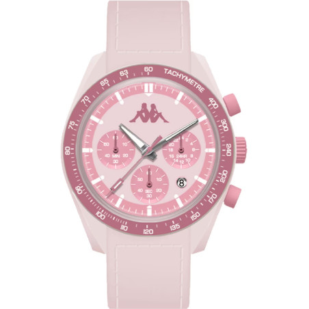 Orologio Cronografo Donna Kappa KW-045 Cinturino in Silicone Rosa 45mm