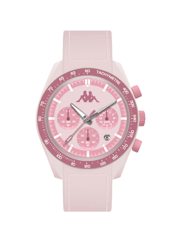Orologio Cronografo Donna Kappa KW-045 Cinturino in Silicone Rosa 45mm