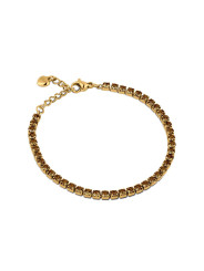 Bracciale Donna Tennis Ops OPSBR-932 Acciaio Oro con pietre Oro 3mm