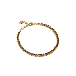 Bracciale Donna Tennis Ops OPSBR-932 Acciaio Oro con pietre Oro 3mm