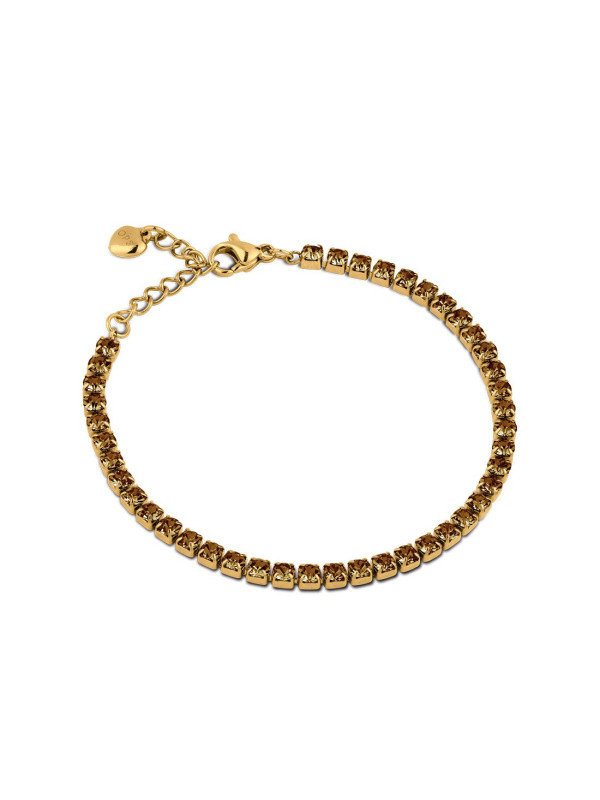 Bracciale Donna Tennis Ops OPSBR-932 Acciaio Oro con pietre Oro 3mm