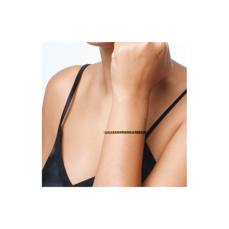 Bracciale Donna Tennis Ops OPSBR-932 Acciaio Oro con pietre Oro 3mm