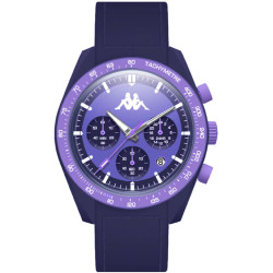 Orologio Cronografo Donna Kappa KW-044 Cinturino in Silicone Viola Cassa 45mm