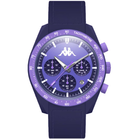 Orologio Cronografo Donna Kappa KW-044 Cinturino in Silicone Viola Cassa 45mm