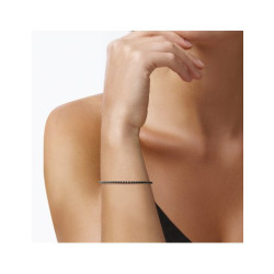 Bracciale Donna Tennis Ops OPSBR-937 Acciaio Silver con pietre Nere 2,5mm
