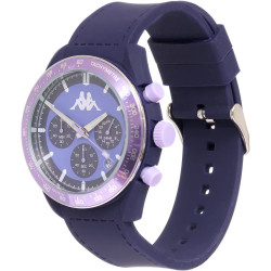 Orologio Cronografo Donna Kappa KW-044 Cinturino in Silicone Viola Cassa 45mm
