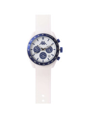 Orologio Cronografo Unisex Kappa KW-046 Cinturino in Silicone Bianco Cassa 45mm