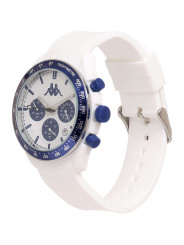 Orologio Cronografo Unisex Kappa KW-046 Cinturino in Silicone Bianco Cassa 45mm