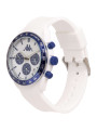 Orologio Cronografo Unisex Kappa KW-046 Cinturino in Silicone Bianco Cassa 45mm