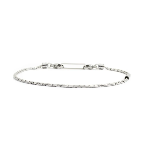 Bracciale Marlù da uomo in acciaio 316L 4BR1827 Silver