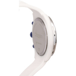 Orologio Cronografo Unisex Kappa KW-046 Cinturino in Silicone Bianco Cassa 45mm