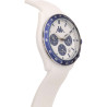 Orologio Cronografo Unisex Kappa KW-046 Cinturino in Silicone Bianco Cassa 45mm
