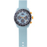 Orologio Cronografo Unisex Kappa KW-041 Cinturino in Silicone Azzurro Cassa 45mm