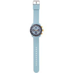 Orologio Cronografo Unisex Kappa KW-041 Cinturino in Silicone Azzurro Cassa 45mm