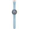 Orologio Cronografo Unisex Kappa KW-041 Cinturino in Silicone Azzurro Cassa 45mm