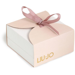 Collana Donna Liu Jo Acciaio dorato Catena Rollò Punto Luce Zircone Bianco LJ2505