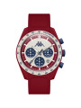 Orologio Cronografo Unisex Kappa KW-039 Cinturino in Silicone Bordeaux Cassa 45mm