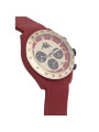 Orologio Cronografo Unisex Kappa KW-039 Cinturino in Silicone Bordeaux Cassa 45mm