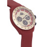 Orologio Cronografo Unisex Kappa KW-039 Cinturino in Silicone Bordeaux Cassa 45mm