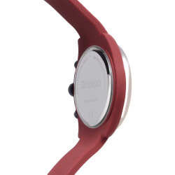 Orologio Cronografo Unisex Kappa KW-039 Cinturino in Silicone Bordeaux Cassa 45mm