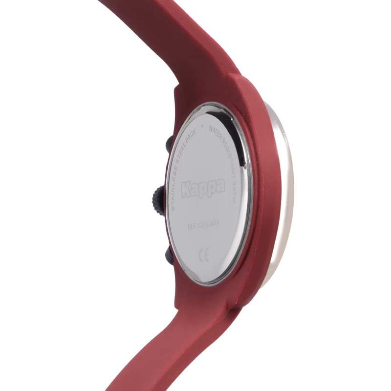 Orologio Cronografo Unisex Kappa KW-039 Cinturino in Silicone Bordeaux Cassa 45mm
